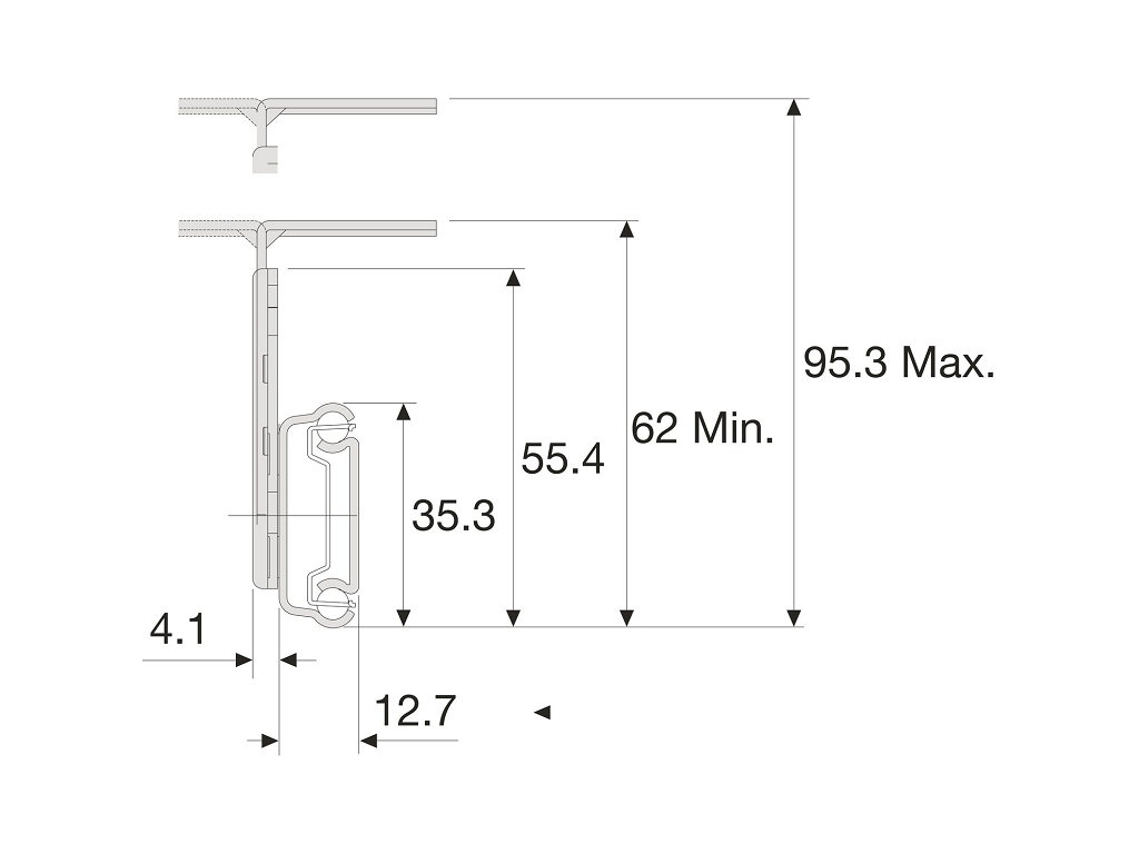 Guide con Sfere per Ripiano Estraibile per Tastiera 35,3x12,7h Portata kg.30 Zincata mm.450 | Accuride - immagine 4